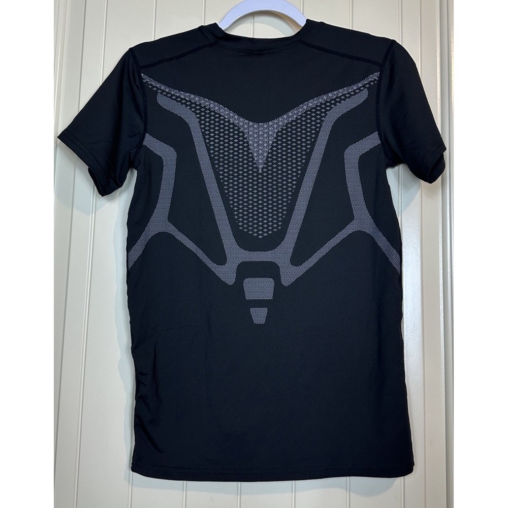 Mens Sz S Black Compression Athletic Gym Tee Shirt Sleeve Shirt MMA Wrestling